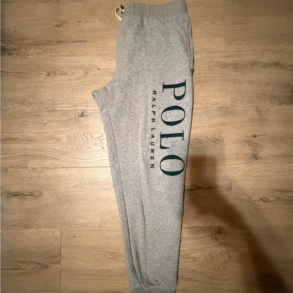 Polo by Ralph Lauren Kids Gray Joggers with Black Logo
